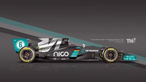 Оригинальный дизайн Mercedes F1 W07